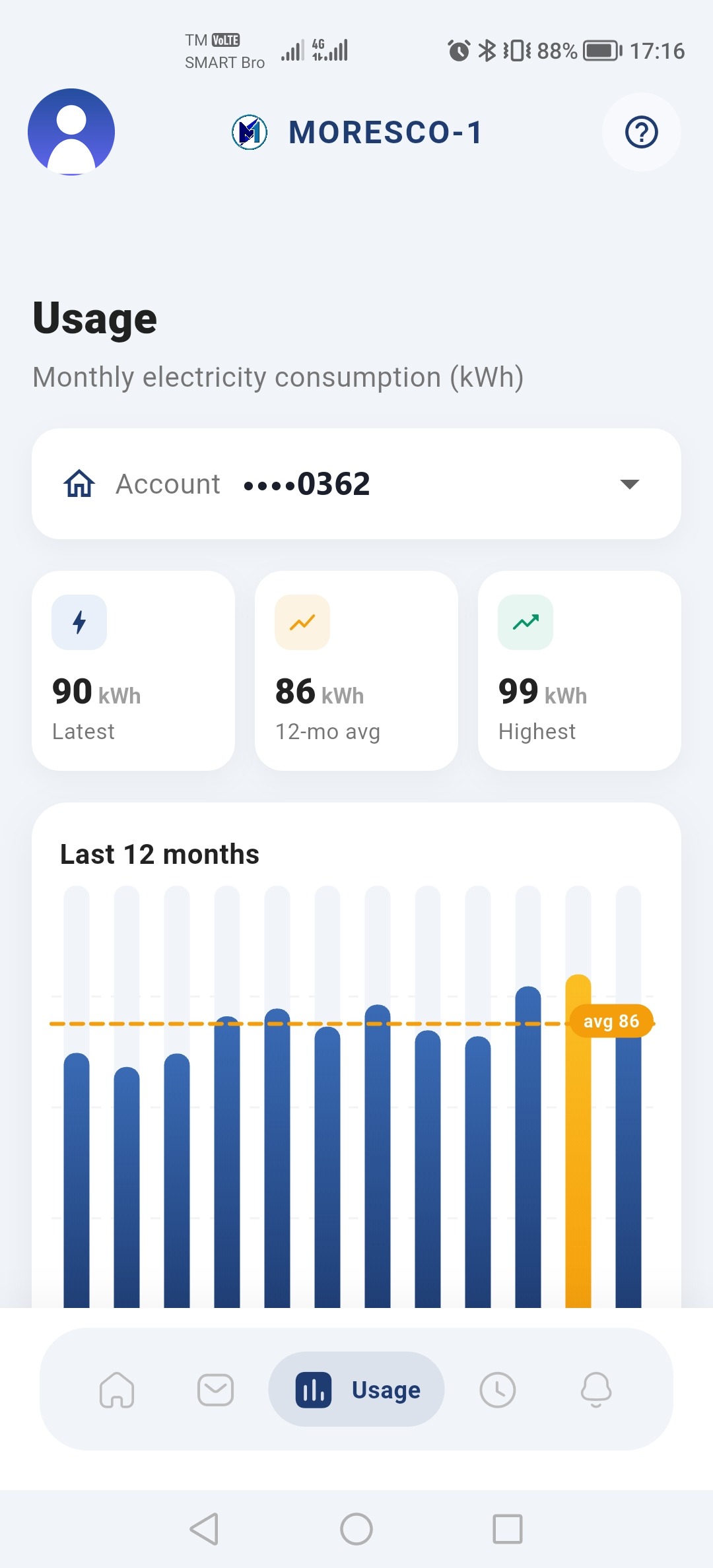 MORESCO-1 app screen 1