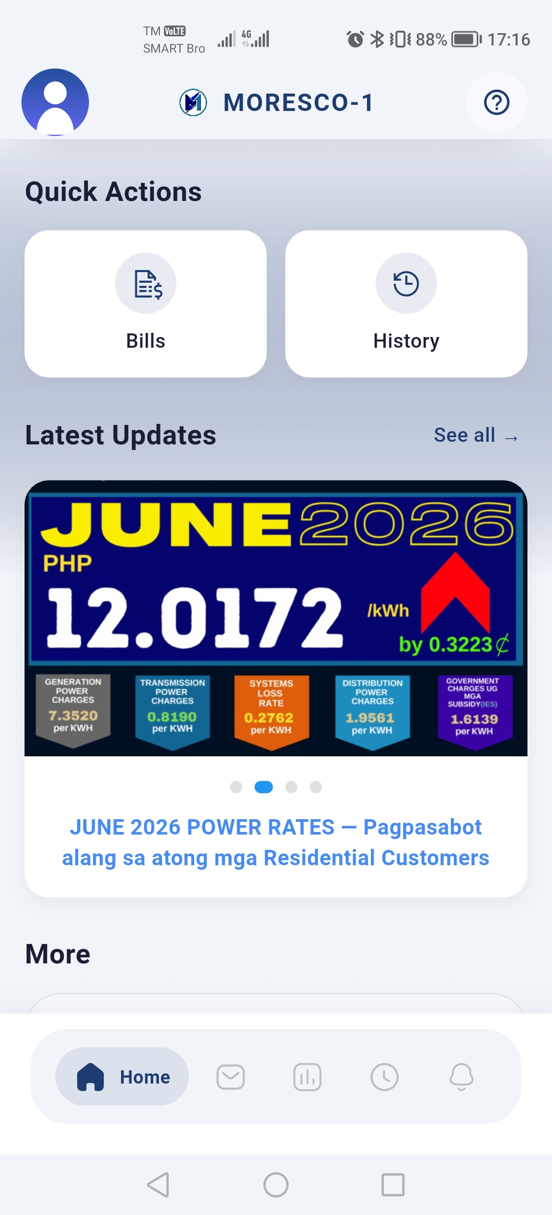MORESCO-1 app screen 2