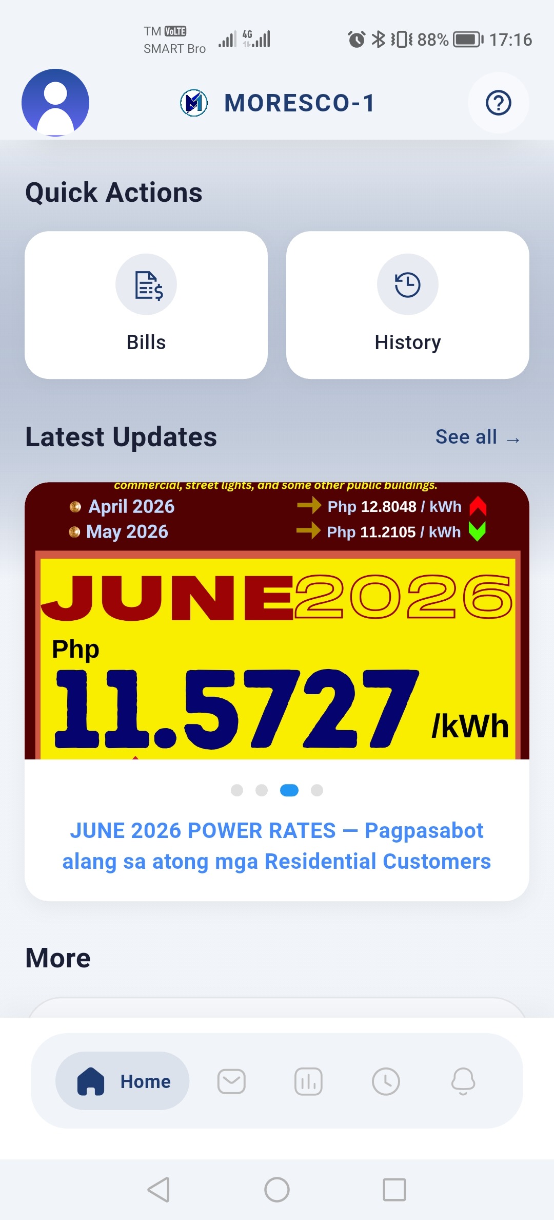 MORESCO-1 app screen 4